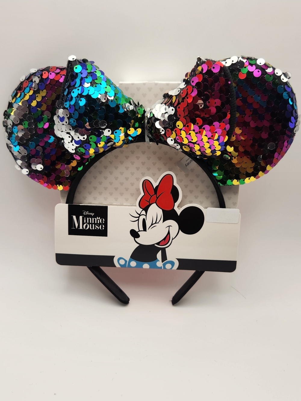 Disney Minnie Mouse Multicolor Sequin Bow Headband